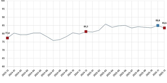 Tüketici Güven Endeksi, Aralık 2025